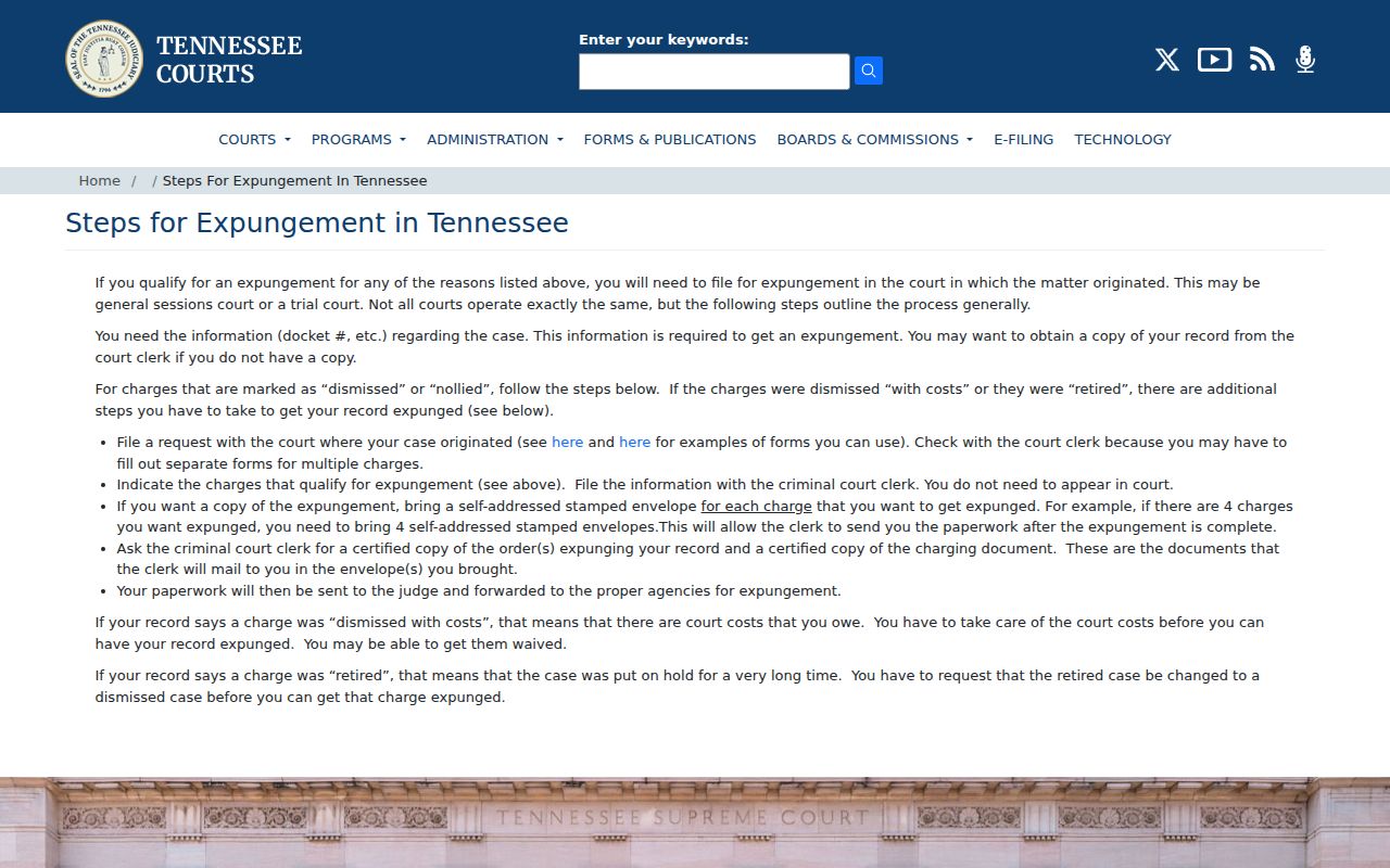 Wilson County released inmate mugshot expungement steps in Tennessee